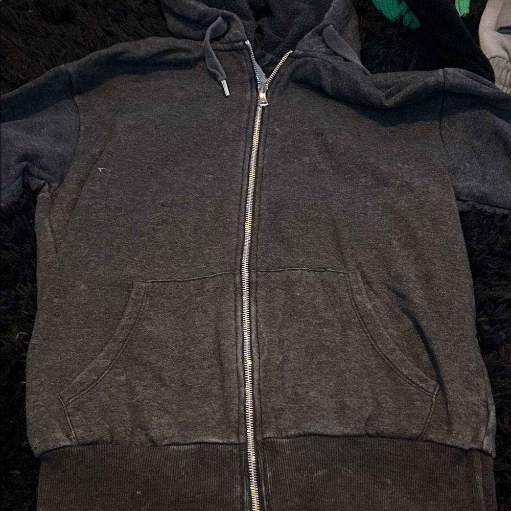 Gray Zip-Up Hoodie